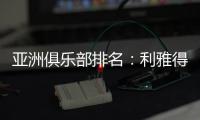 亚洲俱乐部排名

：利雅得新月第一 海港第10