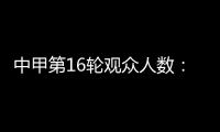 中甲第16轮观众人数：辽宁25105人居首，延边第2	，陕西第3