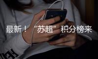 最新！“苏超”积分榜来了！