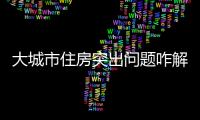 大城市住房突出问题咋解决？依靠这些工作来落实