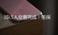 3队5人交易完成
！圣保罗！确定最后一年！