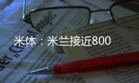 米体：米兰接近800