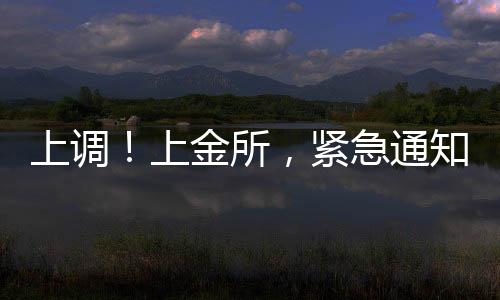 上调上金所紧4月7日