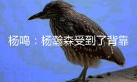 杨鸣	：杨瀚森受到了背靠背体能影响，稍微有一点脱节