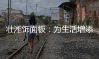 壮湘饰面板	：为生活增添一抹纯净 享受自然怀抱