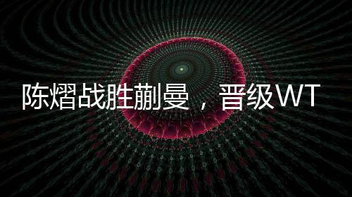 中国队选手陈熠战胜队友蒯曼