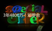 3年4800万
！邓罗合同保障部分1880万 第一年1680万+第二年200万